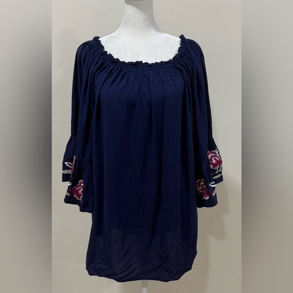 Debbie Debbie By Angel Biba Hippie Bohemian Womens Top Tunic Blouse SIZE M/L - Picture 1 of 8